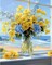 Paint by Numbers for Adults – Yellow & Blue Flowers DIY Canvas Painting Kit, Acrylic Floral Art, Unframed, Ideal Gift & Home Wall Decor, 16x20 Inch
